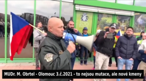 Volný a MUDR. Obrtel v Olomouci 3.4.2021